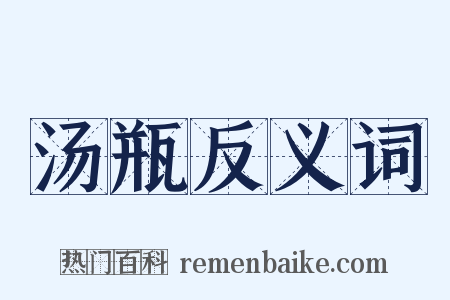 汤瓶反义词是什么意思的图片